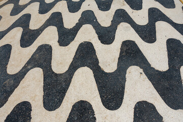 Wall Mural - wave shaped floor tile