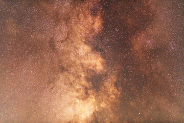 Wall Mural - beautiful bright close-up milky way galaxy, deep sky. space, astronomical background