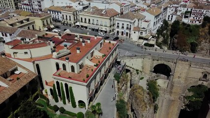 Sticker - Beautiful gorge, bridge and architecture in Ronda, Andalusia, Spain