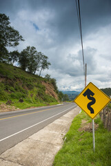 Poster - Highway in rural Guatemala, space to travel