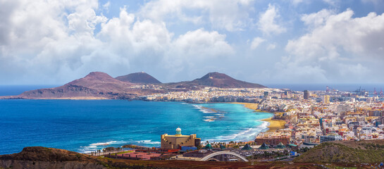 Wall Mural - panoramic view of las palmas, gran canaria, canary islands, spain