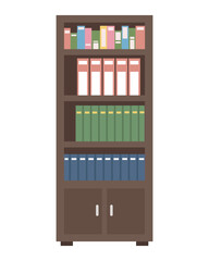 Sticker - wooden bookscase library