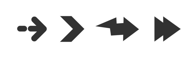 Poster - Arrows black set icons. Arrow icon. Arrow vector collection. Arrow. Cursor. Modern simple arrows.