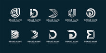 Set Of Letter D Logo With Modern Creative Concept For Company Or Person Premium Vector