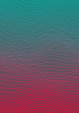 Geometrical Vibrating Lines Red Turquoise Gradient Vertical Abstract Background Design Template