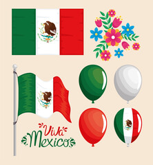 Canvas Print - icons of viva mexico