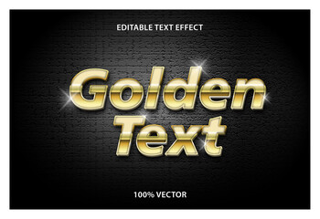 Wall Mural - Editable text effect, golden luxury text style Vector