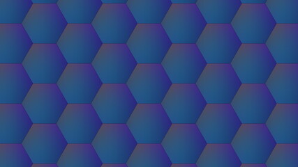 Aufkleber - geometric honeycomb with 3d render structure. decorative hexagon in futuristic lines with simple orn