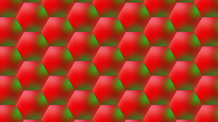 Aufkleber - geometric honeycomb with 3d render structure. decorative hexagon in futuristic lines with simple orn