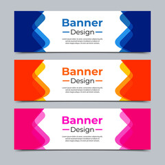 Wall Mural - vector abstract web banner collection for business