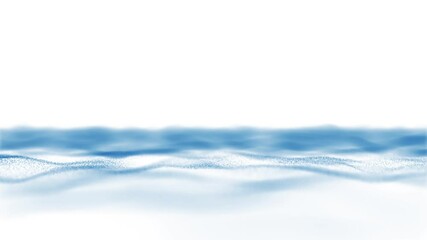 Wall Mural - Seamless looping blue detailed waves isolated on white slow motion background animation.