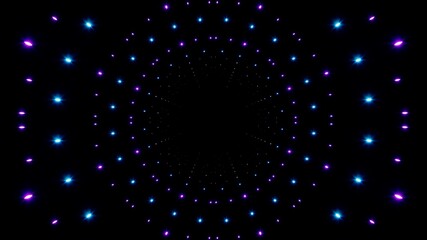 Wall Mural - Blue and Purple Neon Color Glittering Circle Light Particles