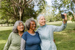 © McKinsey Jordan/Stocksy - Three Women Take a Selfie in the Park