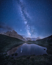The Milky Way Over An Alpine Lake