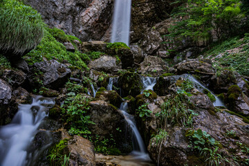 Canvas Print - Beautiful shot of Wildensteiner waterfall in Austria