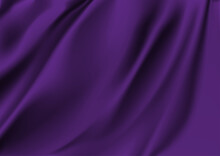 Abstract Vector Background Luxury Purple Cloth Or Liquid Wave Abstract Or Purple Fabric Texture Background. Cloth Soft Wave. Creases Of Satin, Silk, And Cotton.