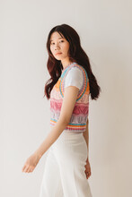 Asian Woman Summer Fashion Portrait