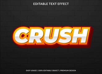 Poster - crush text effect editable template with abstract style use for business brand and logo