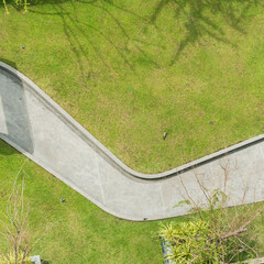 Wall Mural - Top view of park