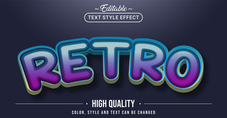 Aufkleber - Editable text style effect - Retro text style theme.