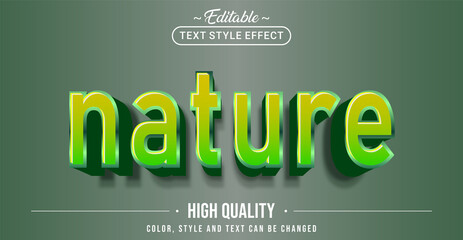 Aufkleber - Editable text style effect - Nature text style theme.
