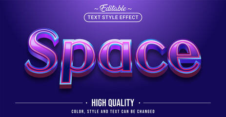 Poster - Editable text style effect - Space text style theme.