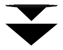 Black Triangle Scout Scarf Template Vector On White Background.
