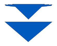 Blue Triangle Scout Scarf Template Vector On White Background.