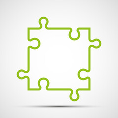 Aufkleber - Puzzle piece icon. Abstract background. illustration