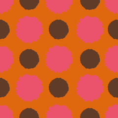 Poster - Colorful dots vector seamless repeat pattern print background