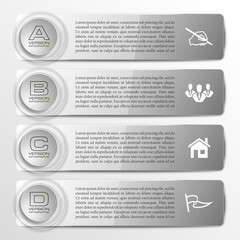 Fototapete - Design clean number banners template/graphic or website layout. Vector illustration.