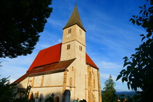 The Parish Of St. Marein-Feistritz, A Two-storey Church Surrounded By A Fortified Cemetery, They Built In 1445. Sankt Marein-Feistritz In The District Of Murtal Styria, Austria.