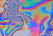 Multicolored Spot Gasoline Abstract Background, Abstract Oil Spill On Water