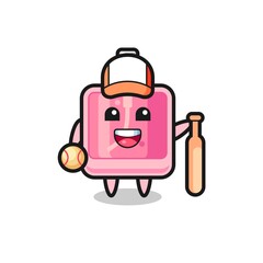 Poster - Cartoon character of perfume as a baseball player