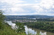 Blick über Koblenz-Niederwerth, Ortsteil auf der Rheininsel