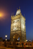 Fototapeta Londyn - Old Town Bridge Tower in Prague, Czech Republic