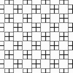 Poster - Four squares white ornament. Vector seamless squares checker ornament. All squares are white.