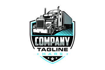 Wall Mural - semi truck trailer logo