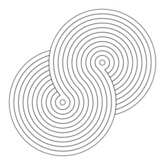 black and white spiral