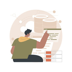 Poster - Big data analytics abstract concept vector illustration. Big data mining, automated analytics system, information analysis, pattern recognition, info systematization abstract metaphor.
