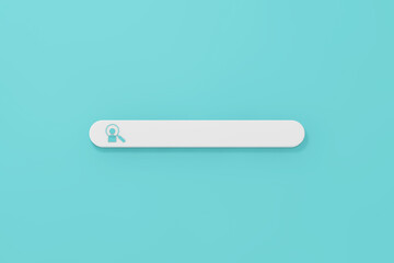 Leinwandbilder - Internet Person Information Search Bar Icon. 3d Rendering