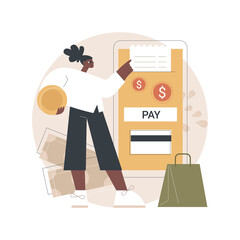 Poster - payment processing abstract concept vector illustration. easy payment systems, digital payment servi