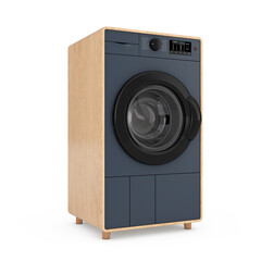 Poster - Abstract Modern Fashion Elegant Wooden Washing Machine. 3d Rendering