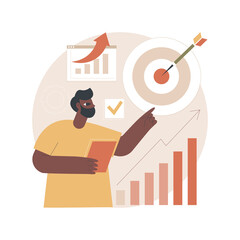 Poster - performance management abstract concept vector illustration. human resource discipline, hr managemen