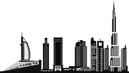 Poster - dubai illustration skyline
