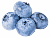Fototapeta  - blueberry isolated on white background. Bilberry on white