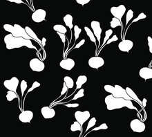 White Black Floral Background Illustrations. Vegetable Floral Vector. Simple Doodle Vector Wallpaper Illustrations