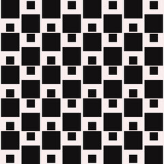 Poster - Little and large squares ornament. Vector seamless black squares.