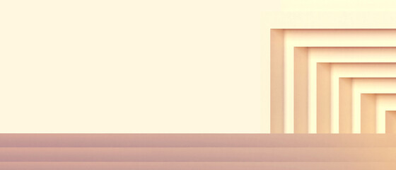 Poster - Abstract futuristic Background. Arrows in business ideas with simple and modern illusions on yellow. Puzzle, banner, art work, website, digital -3d Rendering