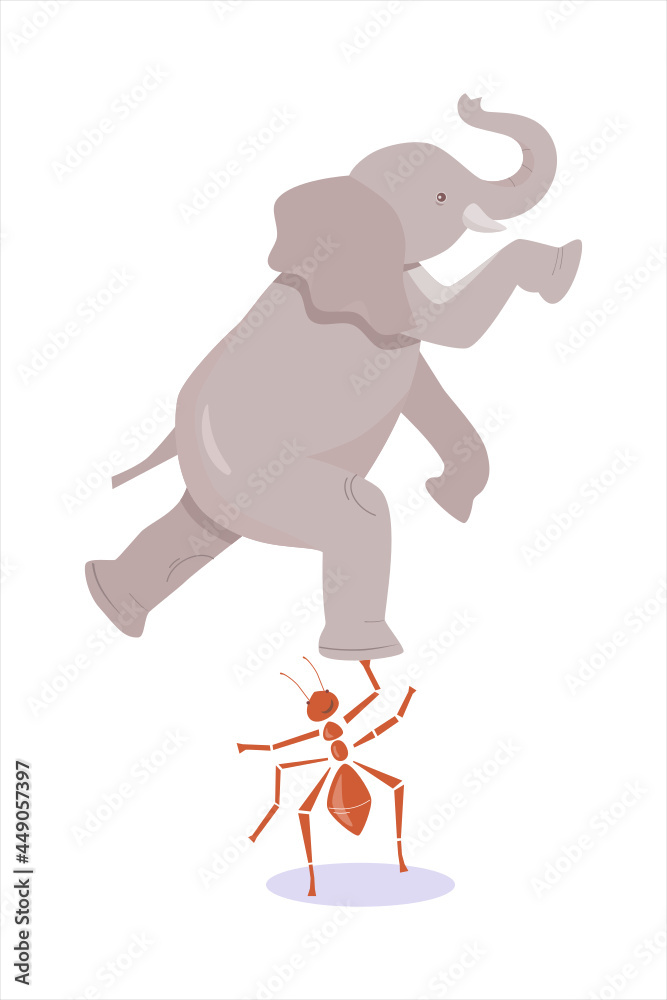 Elephant Vs Insect Small ant is raising a large elephant. Who is stronger? Interesting ...